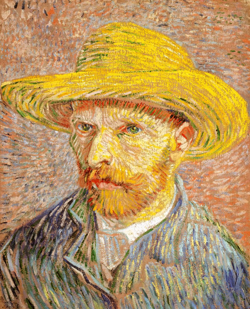 Autoritratto con Cappello di Paglia (Recto: La Pelatrice di Patate)