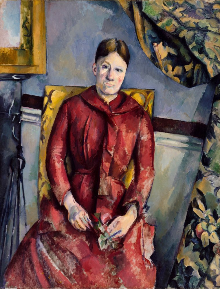 Madame Cézanne (Hortense Fiquet, 1850-1922) in Abito Rosso