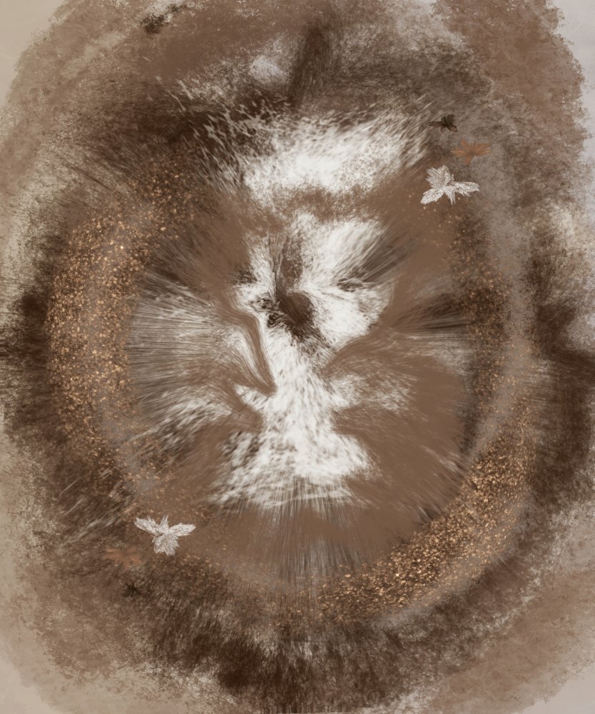 Golden Bloom Abstract Art