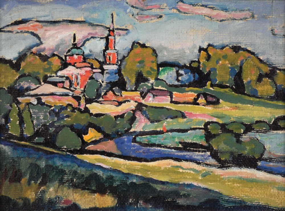 Akhtyrka. Paesaggio con Chiesa Rossa