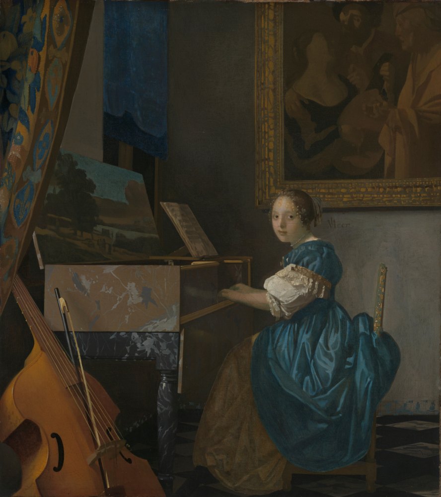 Giovane Donna Seduta alla Spinetta