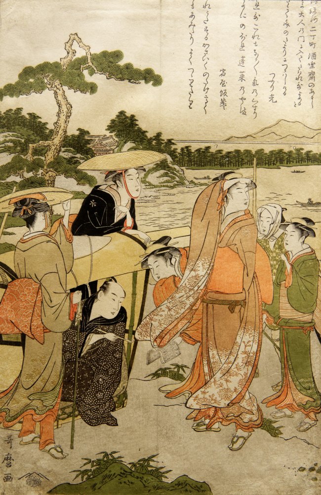 Viaggiatori sulla Strada a Miho No Matsubara Guimet ma1663 N01