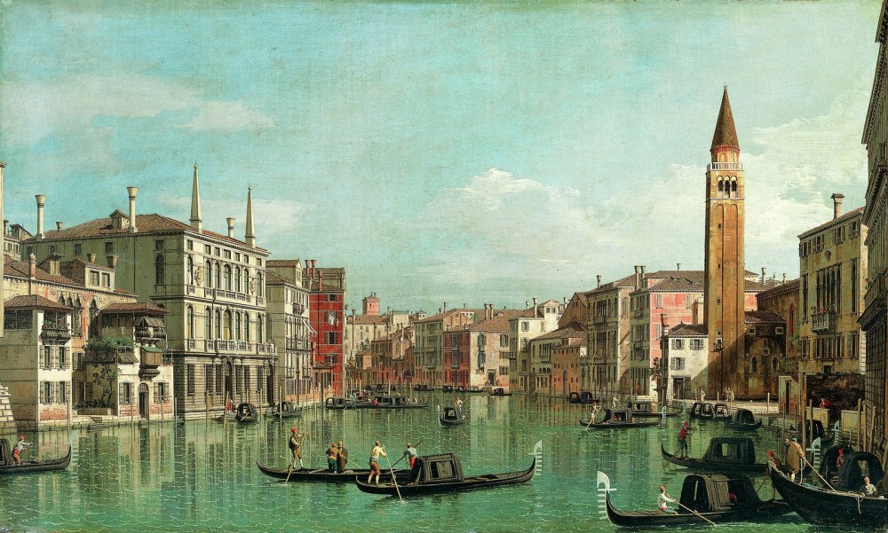 Il Canal Grande, Venezia, Guardando a Sud-Est, con il Campo della Carità sulla Destra