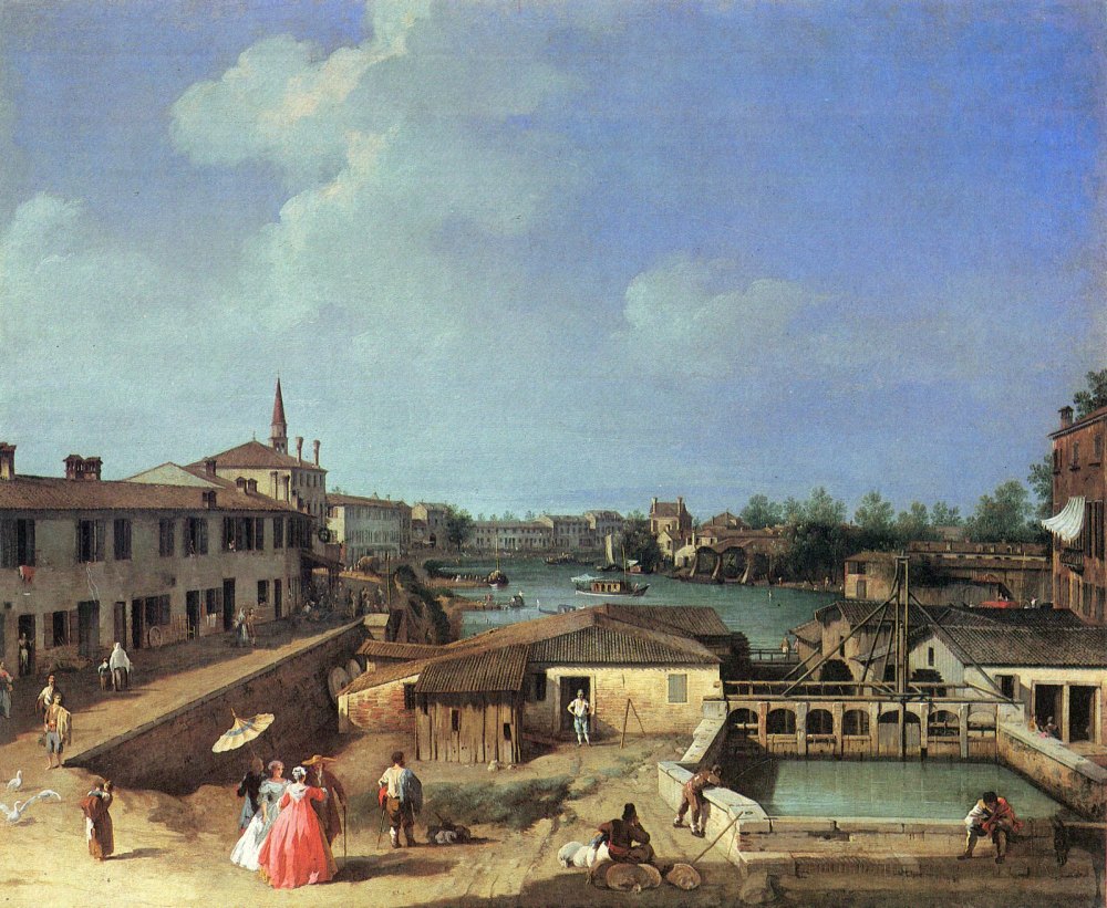 Veduta dei Mulini di Dolo sulla Brenta