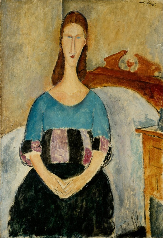 Ritratto di Jeanne Hebuterne, Seduta