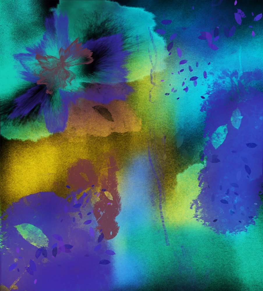 Emerald Blue Abstract