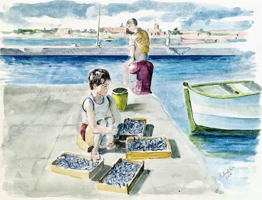 Sbarco del Pesce con Bambino a Portopalo